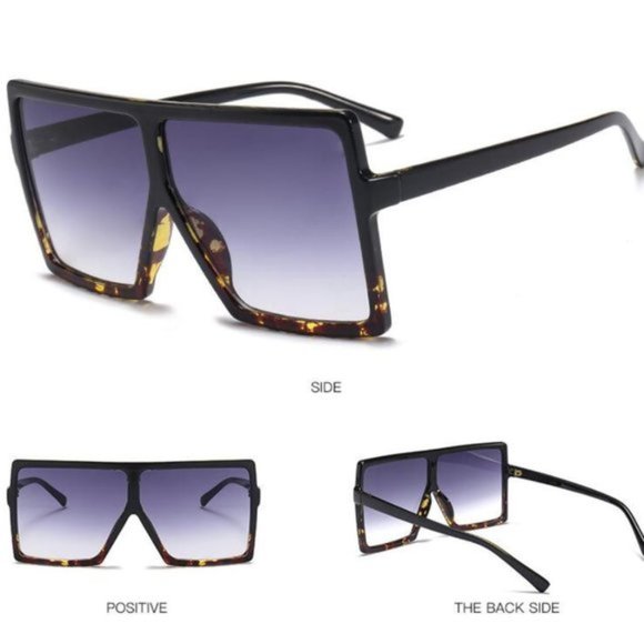 Oversized Leopard square sunglasses - Picture 6 of 6